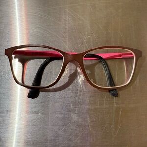 Oakley Women’s Validate Glasses, Frame Only, Brown Pink, Metal Frame